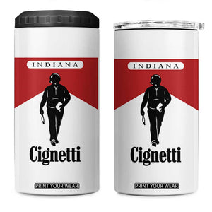 Cignetti Walking Retro Red Box 4 in 1 Can Cooler Tumbler Indiana Game Day Sports Fan TS02 One Size: 16 oz White Print Your Wear