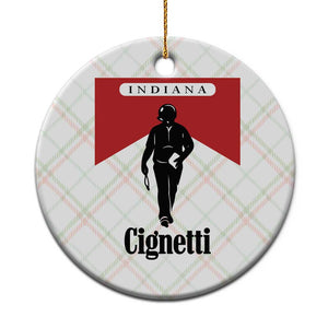 Cignetti Walking Retro Red Box Ceramic Ornament Indiana Game Day Sports Fan TS02 1pc Christmas Plaid Print Your Wear