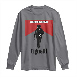 Cignetti Walking Retro Red Box Long Sleeve Shirt Indiana Game Day Sports Fan TS02 Charcoal Print Your Wear