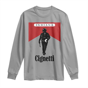 Cignetti Walking Retro Red Box Long Sleeve Shirt Indiana Game Day Sports Fan TS02 Sport Gray Print Your Wear