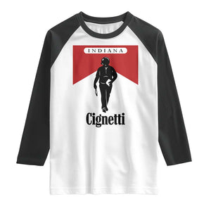 Cignetti Walking Retro Red Box Raglan Shirt Indiana Game Day Sports Fan TS02 White Black Print Your Wear
