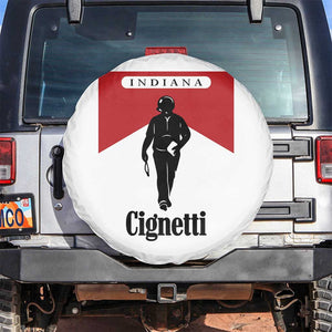 Cignetti Walking Retro Red Box Spare Tire Cover Indiana Game Day Sports Fan TS02 No hole White Print Your Wear