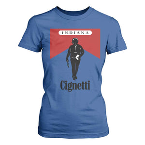 Cignetti Walking Retro Red Box T Shirt For Women Indiana Game Day Sports Fan TS02 Royal Blue Print Your Wear