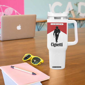 Cignetti Walking Retro Red Box Tumbler With Handle Indiana Game Day Sports Fan TS02 Print Your Wear