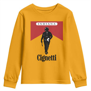 Cignetti Walking Retro Red Box Youth Sweatshirt Indiana Game Day Sports Fan TS02 Gold Print Your Wear