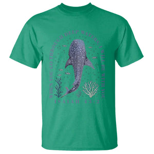 Inspirational Christian Bible Verse Isaiah 43:2 Whale Shark T Shirt When You Go Through Deep Waters I Will Be With You TS02 Irish Green Print Your Wear