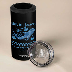 Funny Whale Shark Christian Bible Jonah 1:17 4 in 1 Can Cooler Tumbler Get In Loser We're Doing God's Will TS02 Print Your Wear