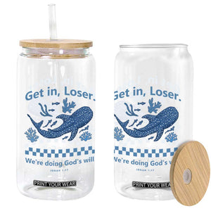 Funny Whale Shark Christian Bible Jonah 1:17 Glass Can Get In Loser We're Doing God's Will TS02 Print Your Wear