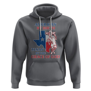 Texas Skeleton Hoodie American By Birth Texan By The Grace Of God Texas Flag TS02 Charcoal Printyourwear