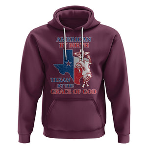 Texas Skeleton Hoodie American By Birth Texan By The Grace Of God Texas Flag TS02 Maroon Printyourwear