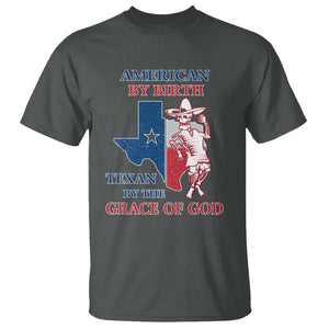 Texas Skeleton T Shirt American By Birth Texan By The Grace Of God Texas Flag TS02 Dark Heather Printyourwear