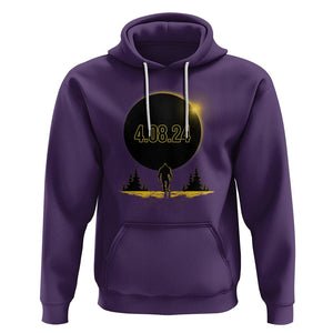 Total Solar Eclipse Bigfoot Hoodie American Totality April 8 2024 Sasquatch Silhouette TS02 Purple Printyourwear