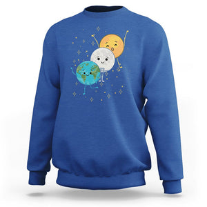 Funny Total Solar Eclipse Sweatshirt Cute Earth Moon Sun American Totality April 8 2024 TS02 Royal Blue Printyourwear