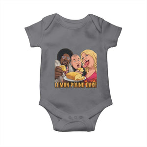 Funny Lemon Pound Cake Meme Baby Onesie Retro Edgy Music Humor Gift for Party Lovers TS02 Charcoal Print Your Wear
