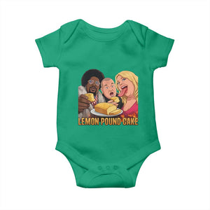 Funny Lemon Pound Cake Meme Baby Onesie Retro Edgy Music Humor Gift for Party Lovers TS02 Irish Green Print Your Wear