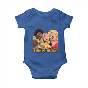 Funny Lemon Pound Cake Meme Baby Onesie Retro Edgy Music Humor Gift for Party Lovers TS02 Royal Blue Print Your Wear