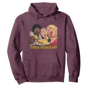 Funny Lemon Pound Cake Meme Hoodie Retro Edgy Music Humor Gift for Party Lovers TS02 Maroon Print Your Wear