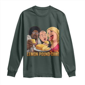 Funny Lemon Pound Cake Meme Long Sleeve Shirt Retro Edgy Music Humor Gift for Party Lovers TS02 Dark Forest Green Print Your Wear