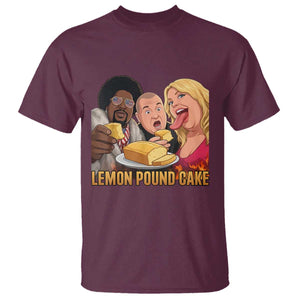 Funny Lemon Pound Cake Meme T Shirt Retro Edgy Music Humor Gift for Party Lovers TS02 Maroon Print Your Wear
