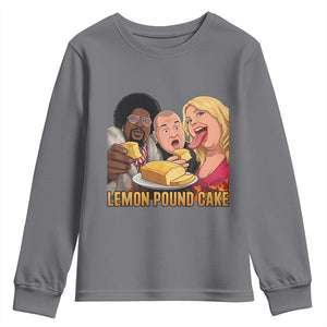 Funny Lemon Pound Cake Meme Youth Sweatshirt Retro Edgy Music Humor Gift for Party Lovers TS02 Charcoal Print Your Wear