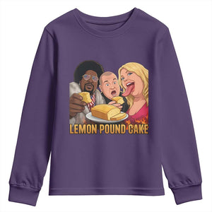 Funny Lemon Pound Cake Meme Youth Sweatshirt Retro Edgy Music Humor Gift for Party Lovers TS02 Purple Print Your Wear