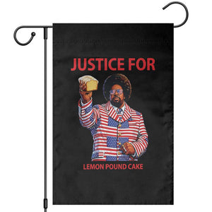 Justice for Lemon Pound Cake Garden Flag Funny Viral Edgy Meme Courtroom Parody Rap Fans TS02 Black Print Your Wear