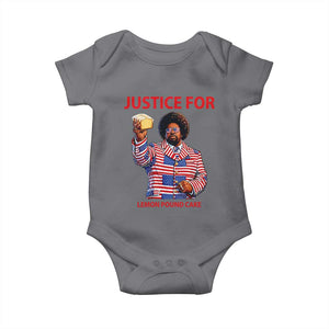 Justice for Lemon Pound Cake Baby Onesie Funny Viral Edgy Meme Courtroom Parody Rap Fans TS02 Charcoal Print Your Wear