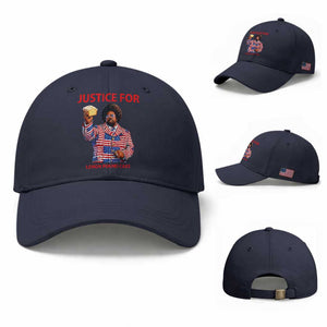Justice for Lemon Pound Cake Baseball Cap Funny Viral Edgy Meme Courtroom Parody Rap Fans TS02 Baseball Cap Universal Fit Navy Print Your Wear