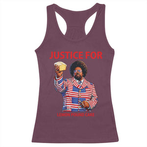 Justice for Lemon Pound Cake Racerback Tank Top - Funny Viral Edgy Meme Courtroom Parody Rap Fans TS02 Maroon Print Your Wear