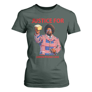 Justice for Lemon Pound Cake T Shirt For Women Funny Viral Edgy Meme Courtroom Parody Rap Fans TS02 Dark Forest Green Print Your Wear