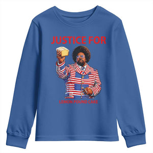 Justice for Lemon Pound Cake Youth Sweatshirt Funny Viral Edgy Meme Courtroom Parody Rap Fans TS02 Royal Blue Print Your Wear