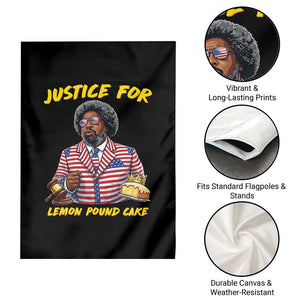 Justice for Lemon Pound Cake Funny Viral Meme Garden Flag Edgy Hip Hop Humor Parody Gift for Rap Fans TS02 Print Your Wear
