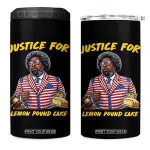 Justice for Lemon Pound Cake Funny Viral Meme 4 in 1 Can Cooler Tumbler Edgy Hip Hop Humor Parody Gift for Rap Fans TS02 One Size: 16 oz Black Print Your Wear