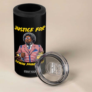 Justice for Lemon Pound Cake Funny Viral Meme 4 in 1 Can Cooler Tumbler Edgy Hip Hop Humor Parody Gift for Rap Fans TS02 Print Your Wear