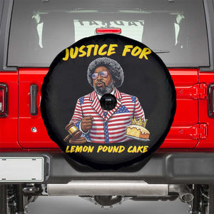 Justice for Lemon Pound Cake Funny Viral Meme Spare Tire Cover Edgy Hip Hop Humor Parody Gift for Rap Fans TS02 Black Print Your Wear