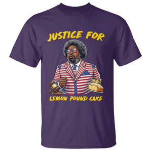Justice for Lemon Pound Cake Funny Viral Meme T Shirt - Edgy Hip Hop Humor Parody Gift for Rap Fans TS02 Purple Print Your Wear