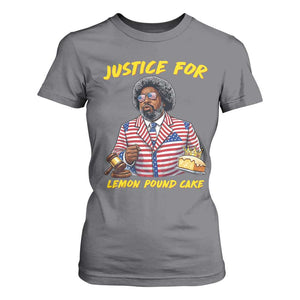 Justice for Lemon Pound Cake Funny Viral Meme T Shirt For Women Edgy Hip Hop Humor Parody Gift for Rap Fans TS02 Charcoal Print Your Wear