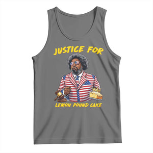Justice for Lemon Pound Cake Funny Viral Meme Tank Top Edgy Hip Hop Humor Parody Gift for Rap Fans TS02 Black Heather Print Your Wear