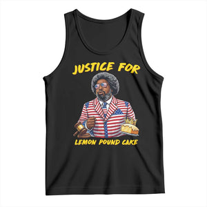 Justice for Lemon Pound Cake Funny Viral Meme Tank Top Edgy Hip Hop Humor Parody Gift for Rap Fans TS02 Black Print Your Wear