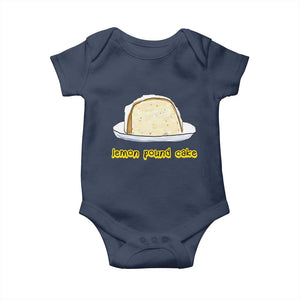 Lemon Pound Cake Funny Meme Baby Onesie Viral Edgy Hip Hop Humor Parody Gift for Rap Fans TS02 Navy Print Your Wear