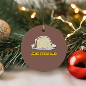 Lemon Pound Cake Funny Meme Ceramic Ornament Viral Edgy Hip Hop Humor Parody Gift for Rap Fans TS02 1pc Mocha Print Your Wear