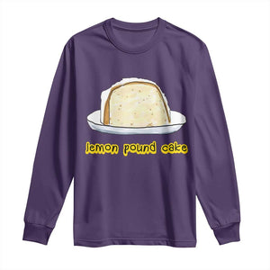 Lemon Pound Cake Funny Meme Long Sleeve Shirt Viral Edgy Hip Hop Humor Parody Gift for Rap Fans TS02 Purple Print Your Wear
