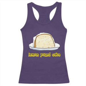 Lemon Pound Cake Funny Meme Racerback Tank Top Viral Edgy Hip Hop Humor Parody Gift for Rap Fans TS02 Purple Print Your Wear