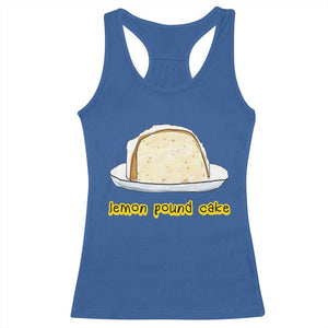 Lemon Pound Cake Funny Meme Racerback Tank Top Viral Edgy Hip Hop Humor Parody Gift for Rap Fans TS02 Royal Blue Print Your Wear