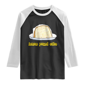 Lemon Pound Cake Funny Meme Raglan Shirt Viral Edgy Hip Hop Humor Parody Gift for Rap Fans TS02 Black White Print Your Wear