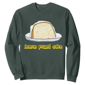 Lemon Pound Cake Funny Meme Sweatshirt Viral Edgy Hip Hop Humor Parody Gift for Rap Fans TS02 Dark Forest Green Print Your Wear