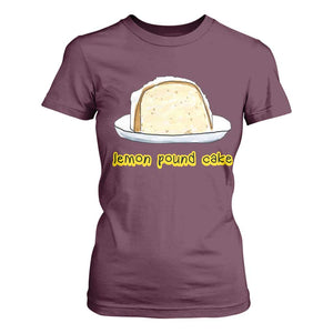 Lemon Pound Cake Funny Meme T Shirt For Women Viral Edgy Hip Hop Humor Parody Gift for Rap Fans TS02 Maroon Print Your Wear
