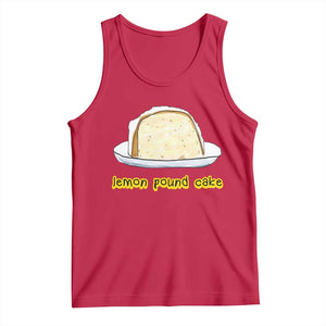 Lemon Pound Cake Funny Meme Tank Top Viral Edgy Hip Hop Humor Parody Gift for Rap Fans TS02 Red Print Your Wear