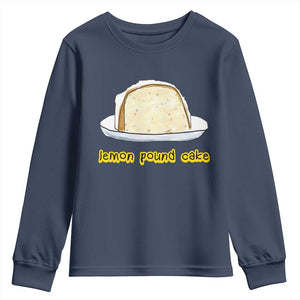 Lemon Pound Cake Funny Meme Youth Sweatshirt Viral Edgy Hip Hop Humor Parody Gift for Rap Fans TS02 Navy Print Your Wear