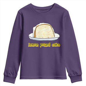 Lemon Pound Cake Funny Meme Youth Sweatshirt Viral Edgy Hip Hop Humor Parody Gift for Rap Fans TS02 Purple Print Your Wear